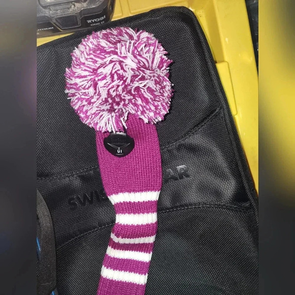 Scott Edward 1 Purple Hybrid Head Cover Knit 4 Driver Wood Fairway Wood Hybrid - Picture 2 of 6